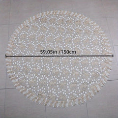 Vintage Lace Embroidered Tablecloth for Weddings and Parties