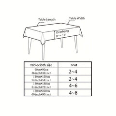 Jacquard Tablecloth Embroidery Dustproof Solid Rectangular Decorative Tablecloth