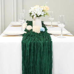 Polyester Table Runner Balinese Pleated Style Solid Table Cover