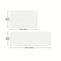 Marble Pattern Kitchen Rugs Flannel Absorbent Non Slip Cushioned Rugs