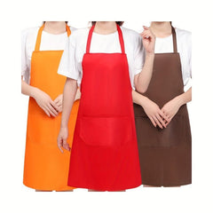 Polyester Apron with Pockets & Adjustable Halter