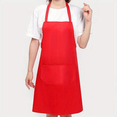 Polyester Apron with Pockets & Adjustable Halter