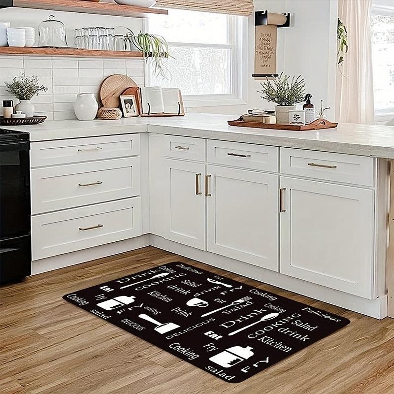 Non Slip Gothic Pattern Kitchen Rug 23.62 x 70.86 Inches