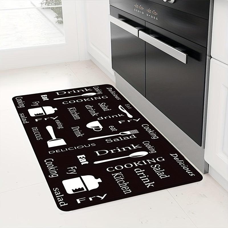 Non Slip Gothic Pattern Kitchen Rug 23.62 x 70.86 Inches