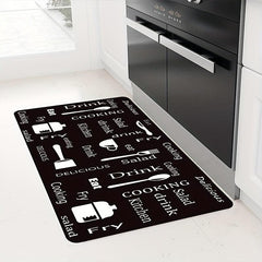 Non Slip Gothic Pattern Kitchen Rug 23.62 x 70.86 Inches