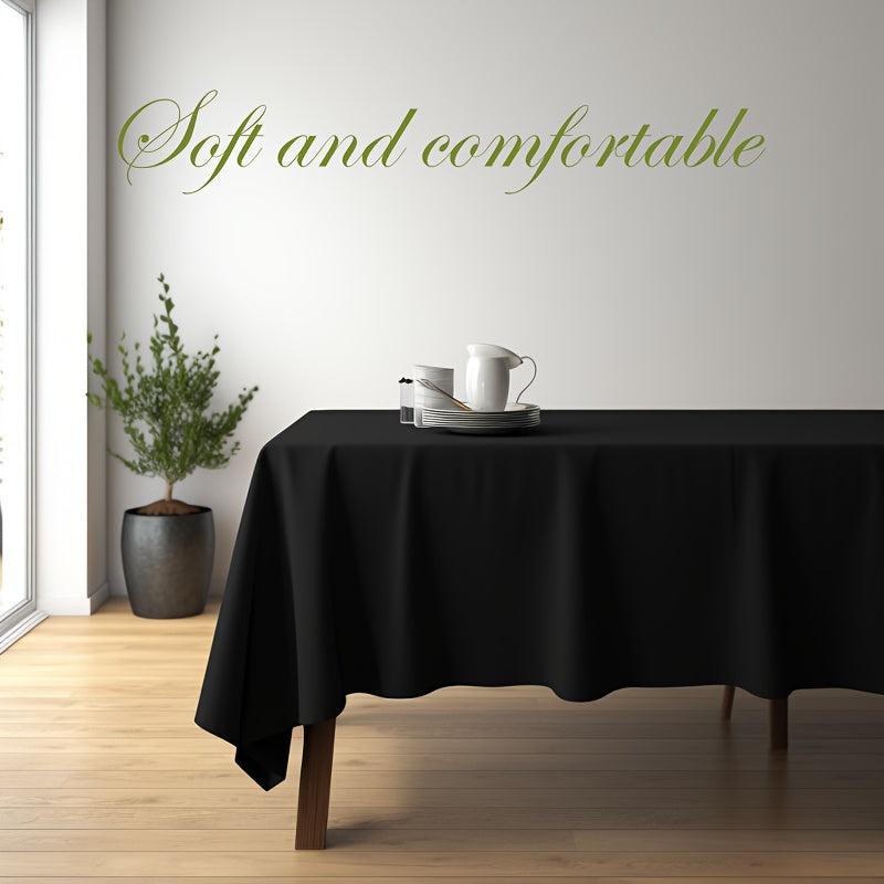Polyester Square Tablecloth Waterproof Table Cover Rectangle Style