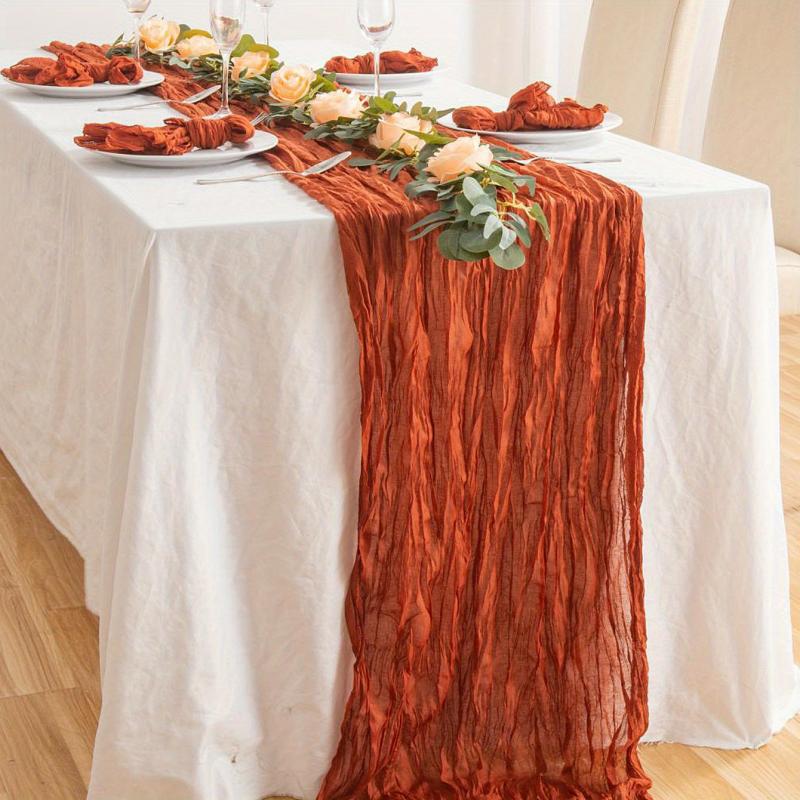 Polyester Crinkle Table Runner for Wedding Decor