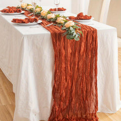 Polyester Crinkle Table Runner for Wedding Decor