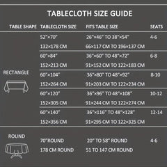 Waterproof Rectangle Tablecloth for Picnic or Party Home Decor