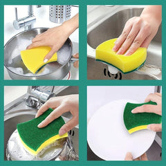 24pcs Scouring Sponge Cleaning Pad Dish Cloths Antibacterial Kitchen Towel