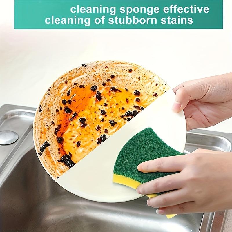 24pcs Scouring Sponge Cleaning Pad Dish Cloths Antibacterial Kitchen Towel