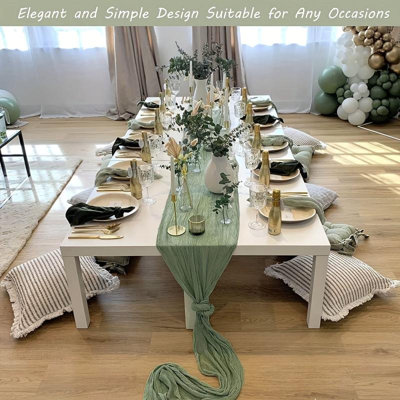 Bohemian Cheese Cloth Table Runner for Wedding Decoration