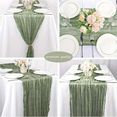 Bohemian Cheese Cloth Table Runner for Wedding Decoration