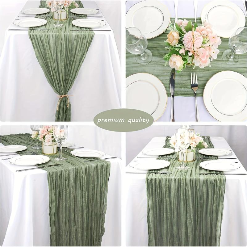 Bohemian Cheese Cloth Table Runner for Wedding Decoration