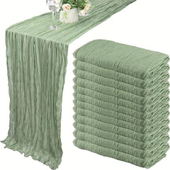 Bohemian Cheese Cloth Table Runner for Wedding Decoration
