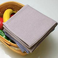 2pcs Solid Waffle Napkin Cloth Cotton Linen Tea Towel For Dining Table Decor