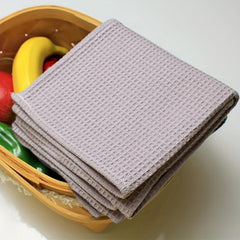 2pcs Solid Waffle Napkin Cloth Cotton Linen Tea Towel For Dining Table Decor