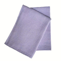 2pcs Solid Waffle Napkin Cloth Cotton Linen Tea Towel For Dining Table Decor