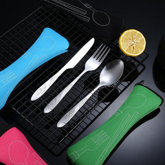Vintage Stainless Steel Cutlery Set for Dining - 4pcs Tableware