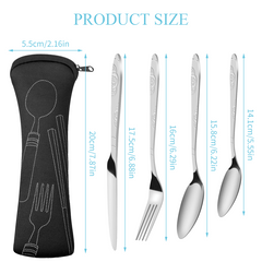 Vintage Stainless Steel Cutlery Set for Dining - 4pcs Tableware
