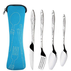 Vintage Stainless Steel Cutlery Set for Dining - 4pcs Tableware