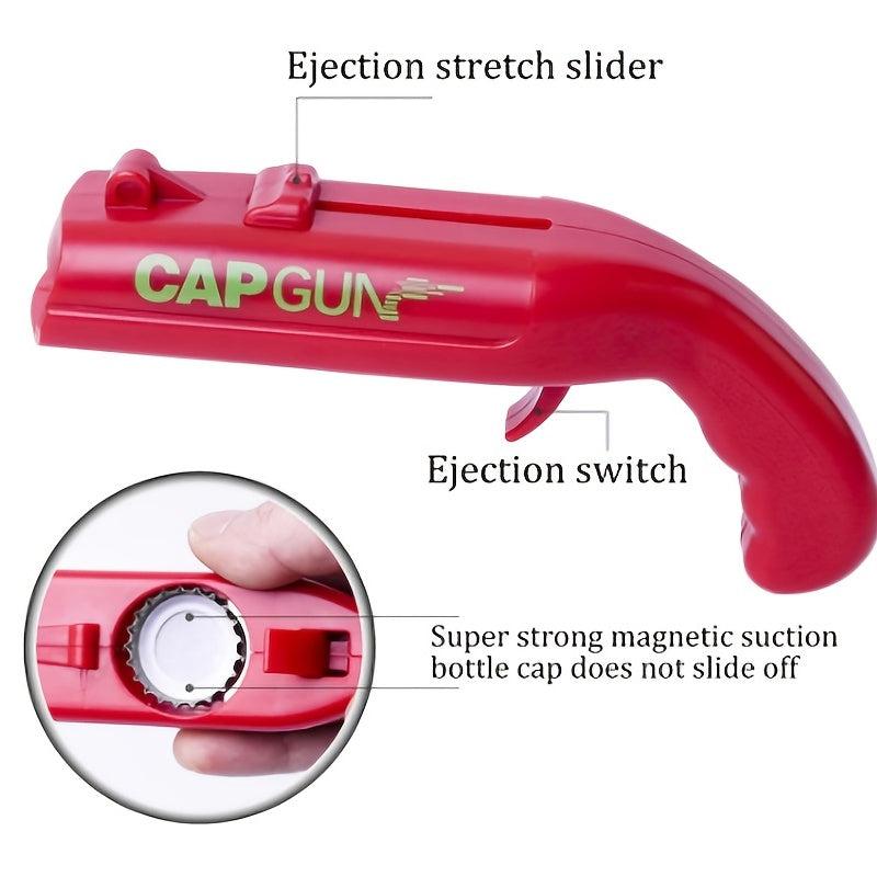 Funny Cap Gun Bottle Opener with Corkscrew for Parties