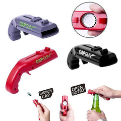 Funny Cap Gun Bottle Opener with Corkscrew for Parties