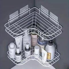 Bathroom Storage Rack Punch Corner Frame Shower Shelf