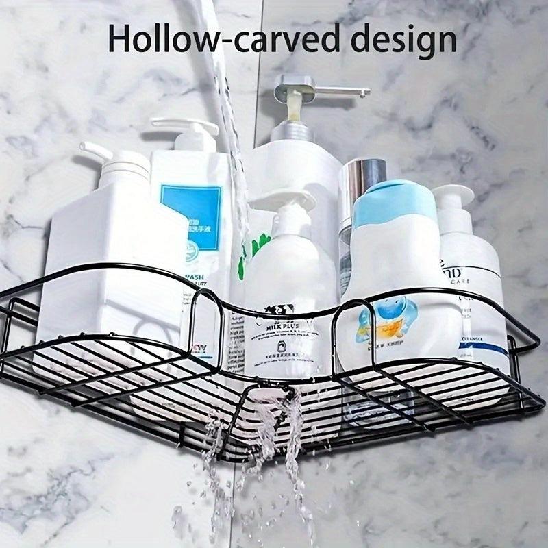 Bathroom Storage Rack Punch Corner Frame Shower Shelf