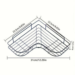 Bathroom Storage Rack Punch Corner Frame Shower Shelf