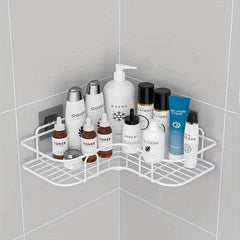 Bathroom Storage Rack Punch Corner Frame Shower Shelf