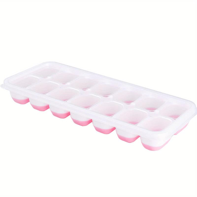 4pcs Silicone Ice Cube Mold with Spill-Resistant Lid