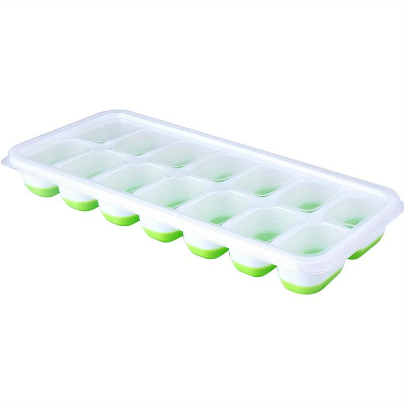 4pcs Silicone Ice Cube Mold with Spill-Resistant Lid