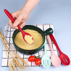 Silicone Soup Slotted Spoon for Buffet Dinner Party Banquet
