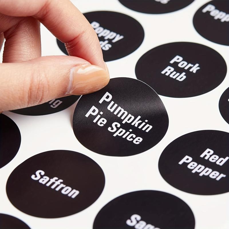 180pcs Waterproof Spice Labels for Bottles Creative Kitchen Organization