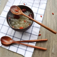 1Pcs Wooden Spoon Bamboo Kitchen Cooking Utensil Tool Soup Teaspoon