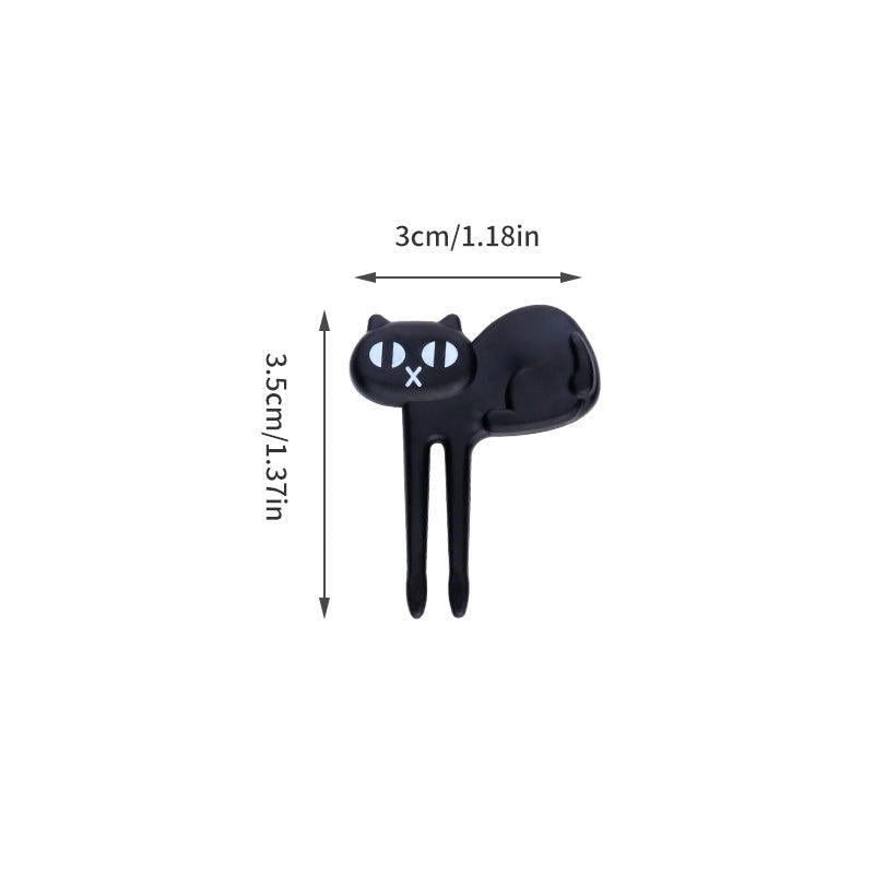 6pcs Cat Fruit Forks for Snacks, Cakes, Bento Lunch Boxes