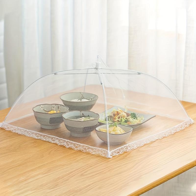 Foldable Food Mesh Cover Anti Fly Mosquito Pop Up Food Cover Umbrella