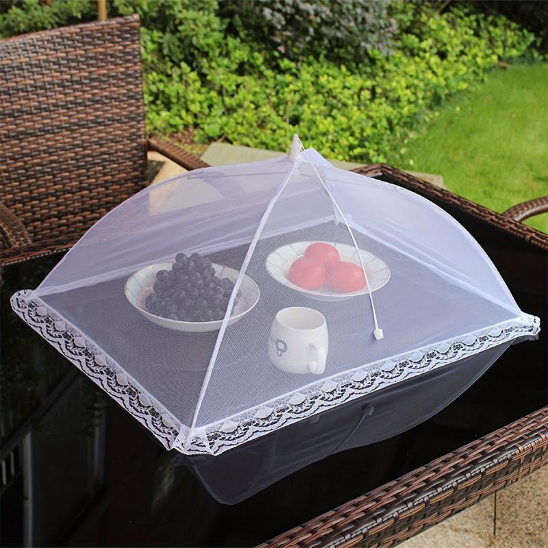 Foldable Food Mesh Cover Anti Fly Mosquito Pop Up Food Cover Umbrella