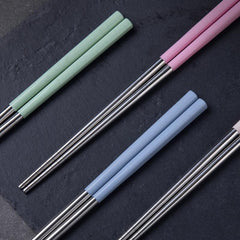 4 Pairs Stainless Steel Chopsticks Non-slip Dishwasher Safe Gift