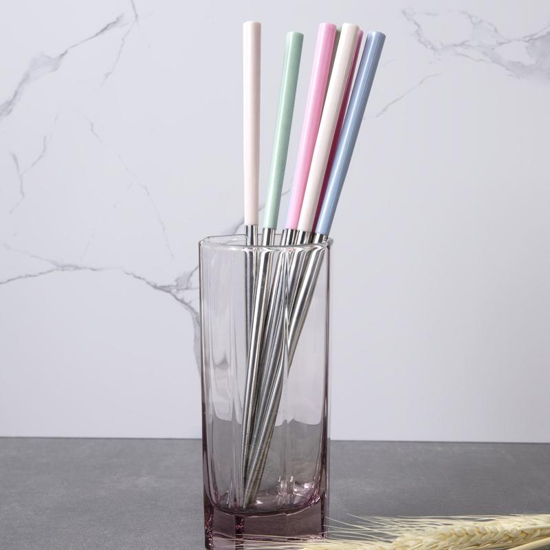 4 Pairs Stainless Steel Chopsticks Non-slip Dishwasher Safe Gift