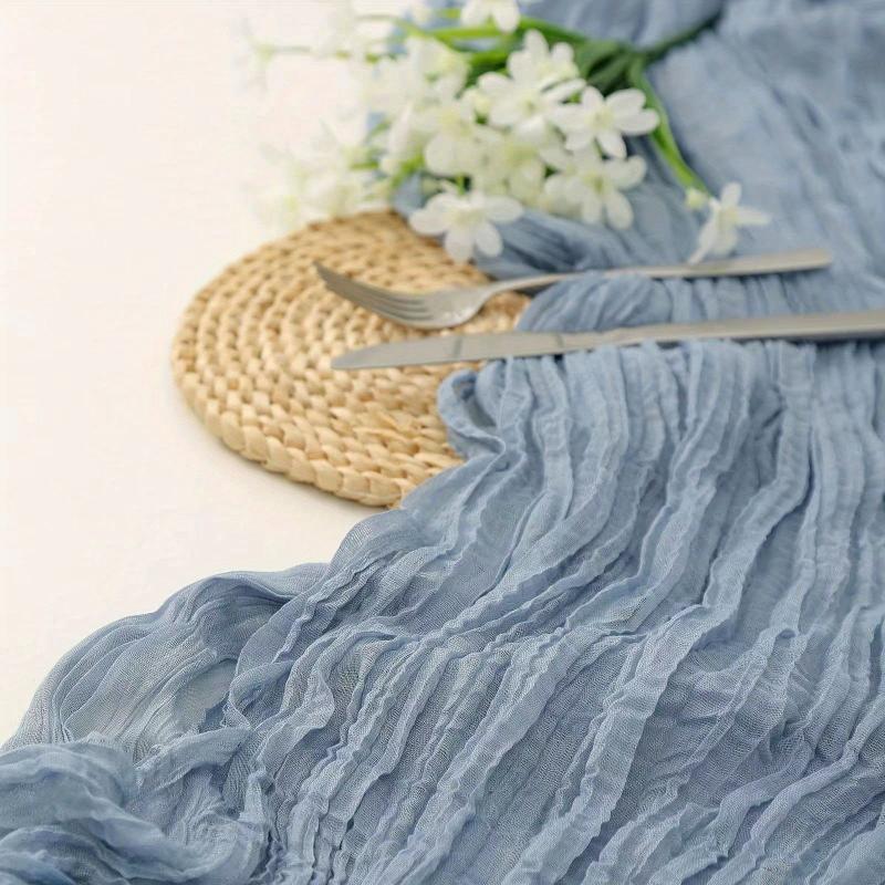 Boho Cheesecloth Table Runner for Weddings Bridal Showers Baby Showers