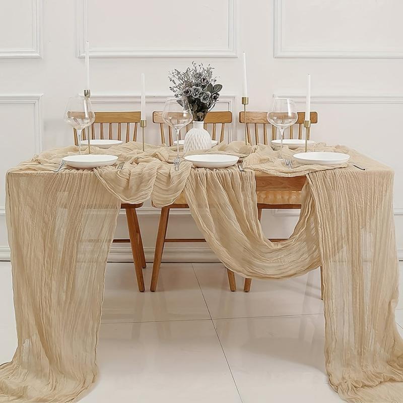 Boho Cheesecloth Table Runner for Weddings Bridal Showers Baby Showers