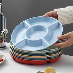 5 Compartment Candy Server Fruit Plate Nut Plate Snack Plate Divided Candy Plate