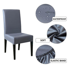 1pc PU Waterproof Chair Cover for Home Wedding Party