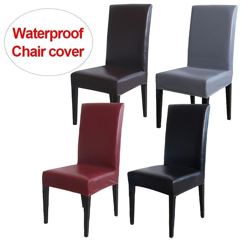 1pc PU Waterproof Chair Cover for Home Wedding Party
