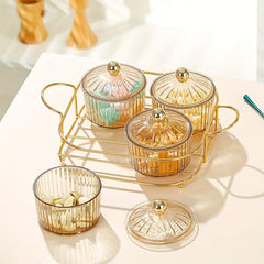 Metal Candy Servers Set Snack Serving Tray with Dessert Bowls