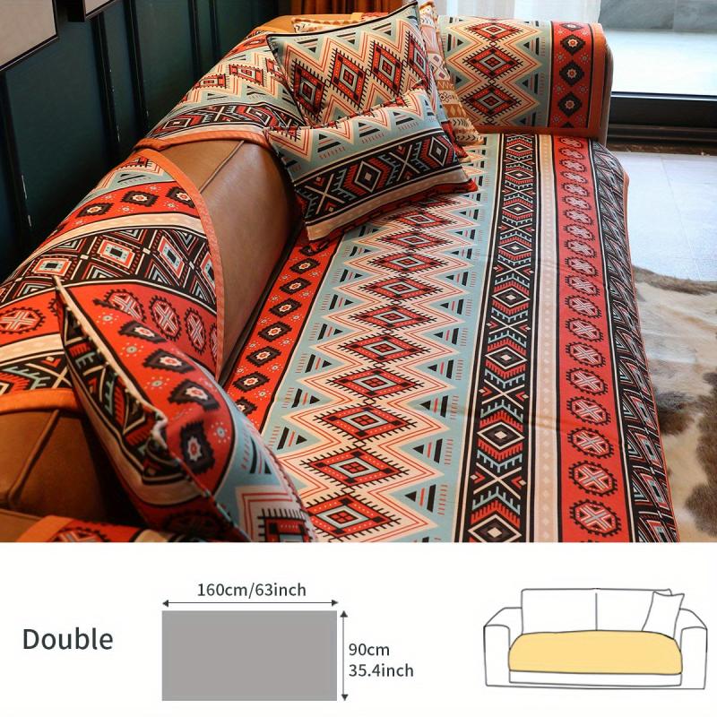 Chenille Printed Sofa Slipcover Boho Sofa Cover Anti-pet Scratch