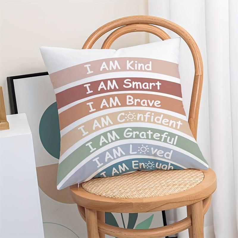 Inspirational Quote Kind Smart Confidence Throw Pillow Covers