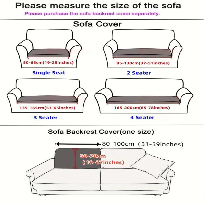 Velvet Sofa Cover with Anti Slip Backing - Protects Couch from Pets and Kids